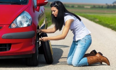 flat tire change service - Chino's Towing